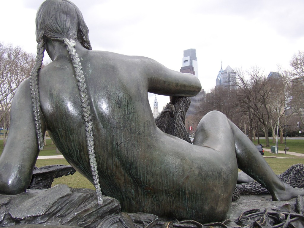 Art Museum Sculpture with City Hall