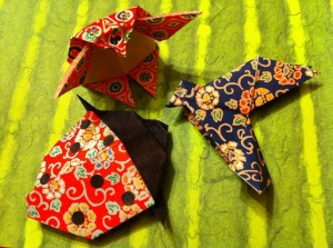 Origami Sample: Penguin, Song Bird, Ladybug