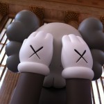 Close up of COMPANION art installation by KAWS at 30th Street Station